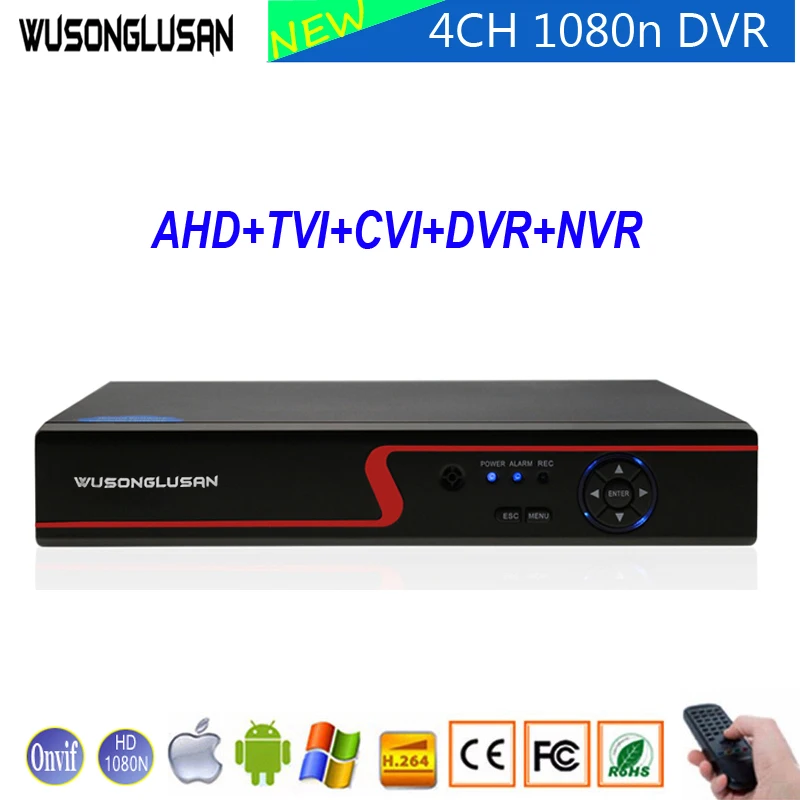 4 канала 1080N 5 в 1 гибридный AHD DVR видеорегистратор 1080P 960P 720P 960H Hi3520D XVI TVi CVI IP Onvif NVR CCTV