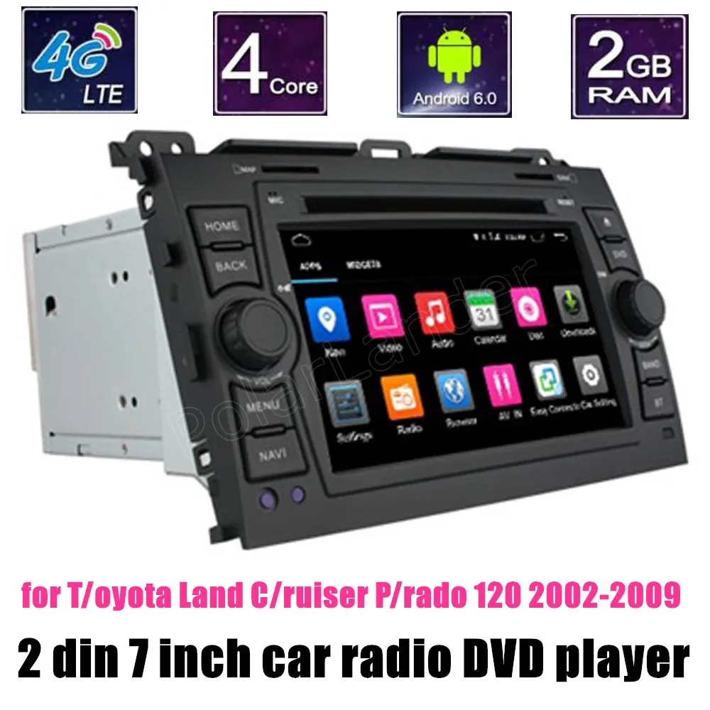 Автомобильный dvd-плеер Android 6,0 радио WI-FI для Toyota Hilux VIOS старый Camry Prado RAV4 Prado 2003-2008 gps навигации