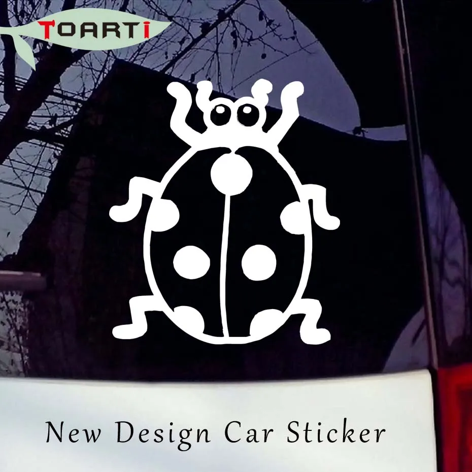 Art Design Of Cute Ladybug Car Stickers Adhesive Waterproof Car Decals