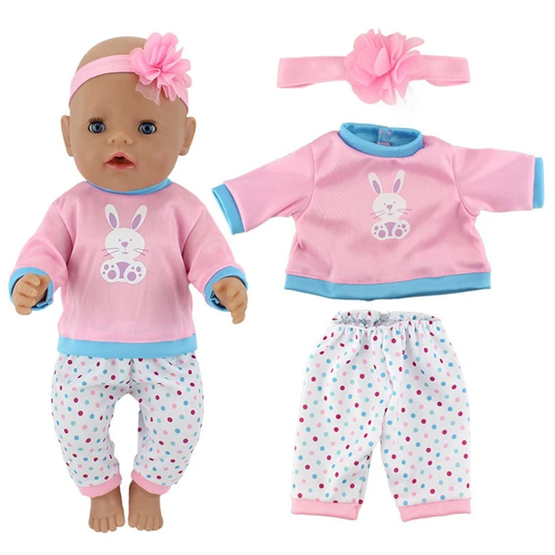 Имитация одежды куклы милый цыпленок животных пижамы набор+ шляпа подходит 18 дюймов американская Кукла-младенец и 43 см Новорожденный ребенок