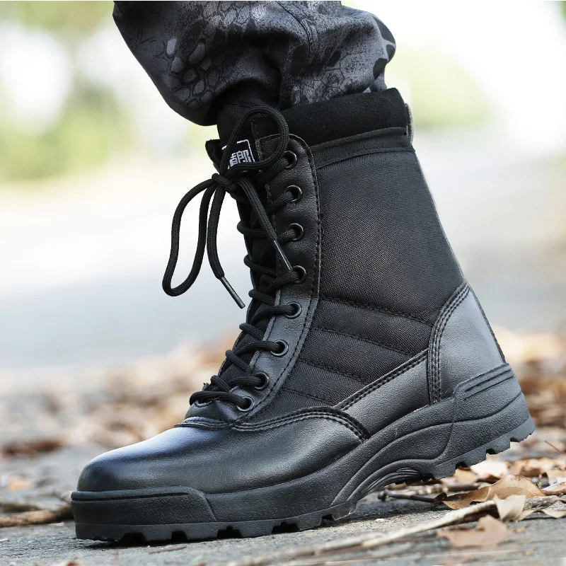 Men's Military Tactical Boots Army Breathable Sports Boots Lightweight ...