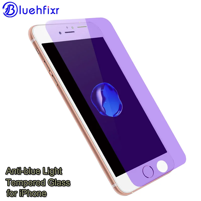 Bluehfixr 2PCS Anti Blue Light Tempered Glass Screen Protector for