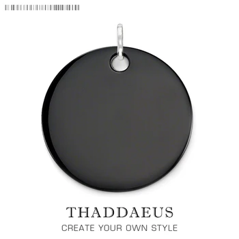 

Pendant Round Disk Ornament Large,2019 Brand New Fashion Jewelry Thomas Bijoux 925 Sterling Silver Accessories Gift For Ts Woman