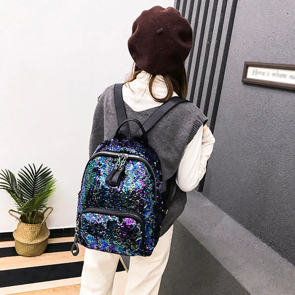 Женский рюкзак с блестками, хит цвета, школьная сумка для девочек, Студенческая сумка, женский рюкзак для путешествий, mochila feminina, Прямая поставка