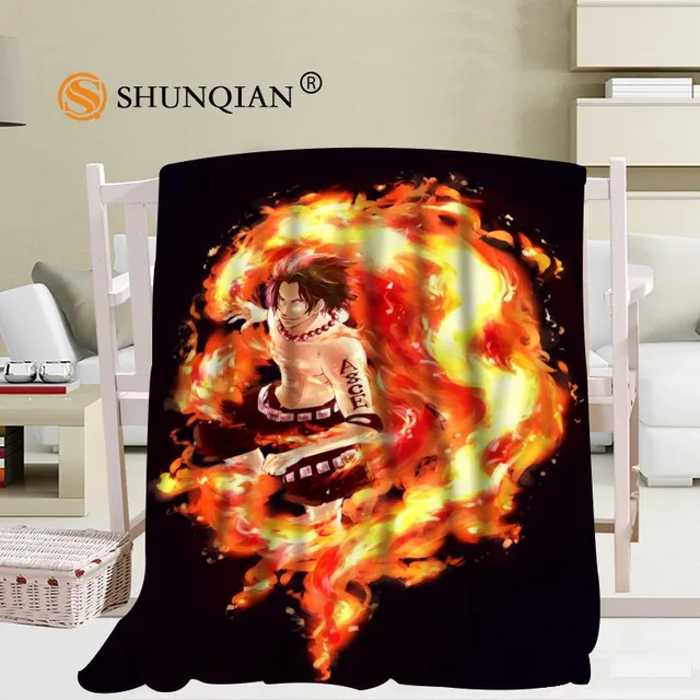 Custom One Piece Anime Blanket Soft DIY Your Picture Decoration Bedroom Size 56x80Inch,50X60Inch