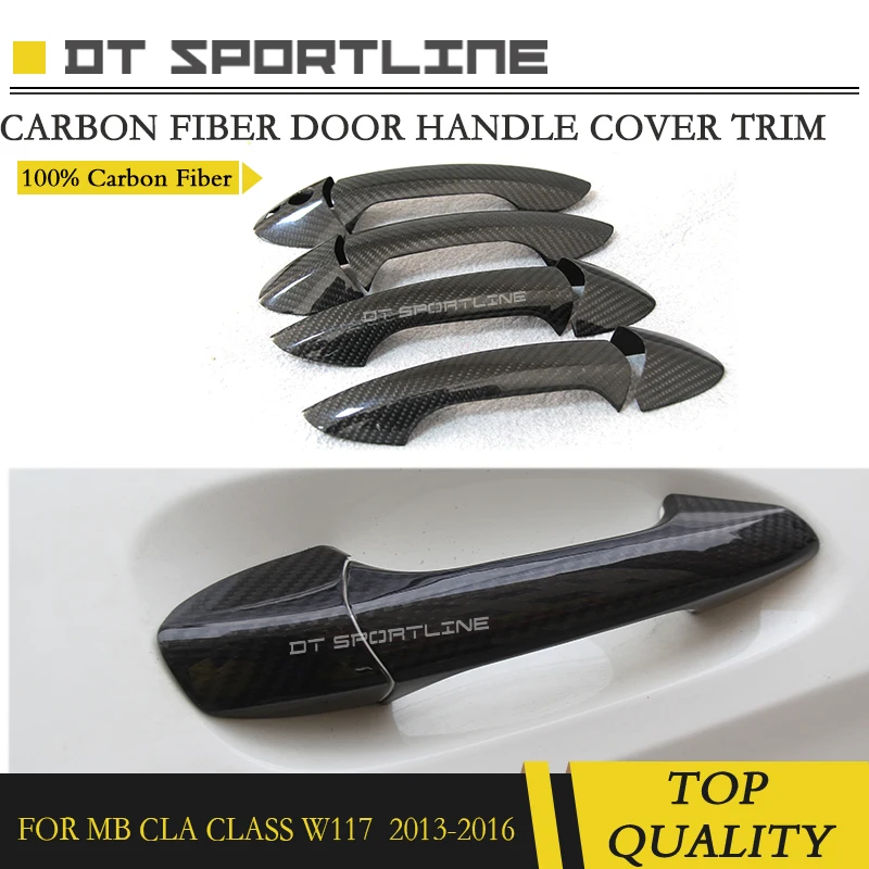 

Real Carbon Fiber material add-on car styling Door Handle Cover trim 2013-2016 For mecedes benz w117 cla45 cla200 cla180 w176