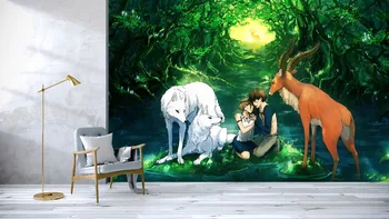 

[Self-Adhesive] 3D Princess Mononoke 66 Japan Anime Wall Paper mural Wall Print Decal Wall Murals