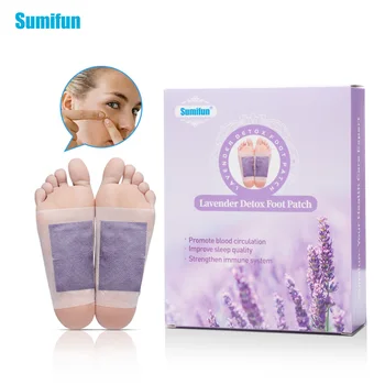 

Sumifun One Box=12 Pieces Detox Lavender Essential Bamboo Vinegar Foot Patch Removing Toxins Foot Plaster Pads K03601