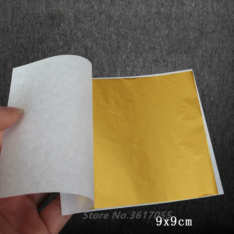 100 шт. 9x9cm крафт бумага для творчества имитация золотого серебряного медного
