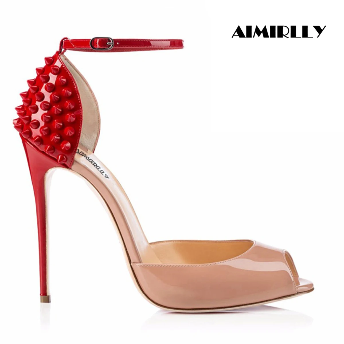 Aimirlly Fashion Women Shoes Peep Toe High Heels Ankle Strap Cover