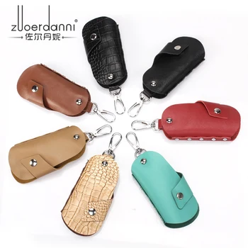 

Leather key bag cow leather key chain fashion simple large-capacity multi-function car key bag men