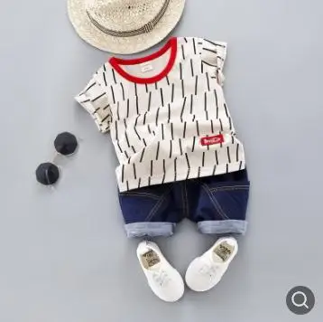 

Kids Clothes Set 2019 Summer Stripe Children's Short-sleeved Suits Toddler Baby Clothing Boys Girls Clothes for 0-4 Y SY-F192207