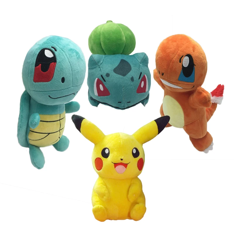 4Pcs/Set Cute Pikachu Plush Toys Baby Hot Anime Plush Toys Children's