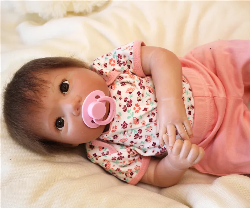 Новейшая Кукла reborn 18 &quot48 см Силиконовая babies мягкая хлопковая кукла с соской Bebe