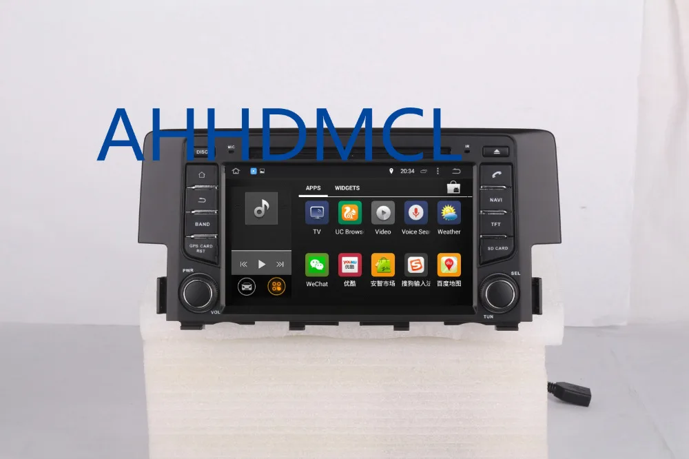 Clearance AHHDMCL Car Multimedia Player Stereo Radio Audio DVD Android 9.0 Navigation 2G RAM For Civic 2016 2017 4