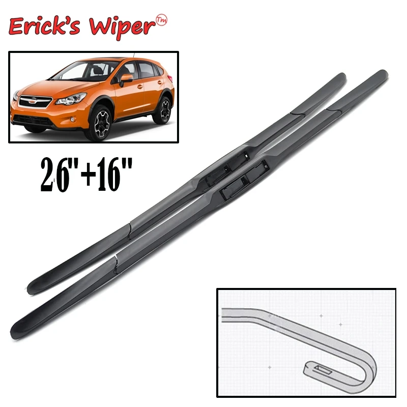

Erick's Wiper LHD Front Hybrid Wiper Blades For Subaru XV Crosstrek 2012 - 2016 Windshield Windscreen Window Rain Brush 26"+16"