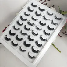 16 стилей/набор настоящие сибирские 3D норки полный клей для накладных ресниц Длинные оригинальные ресницы из волос ресницы расширение