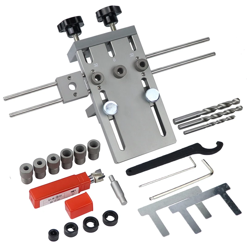 Profession Woodworking Puncher Locator Wood Doweling Jig Adjustable Drilling Guide For DIY Furnitur