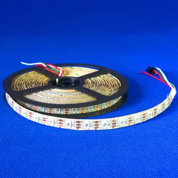 

4m 60LEDs/m DC5V addressable SK6812 led pixel strip,waterproof by silicon coating;IP65,60pcs SK6812/M with 60pixels;WHITE PCB