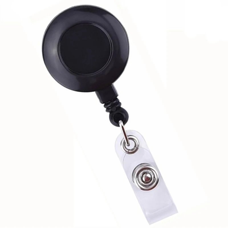 

Perfect-50PCS/SET Retractable Reel ID Badge Key Card Name Tag Holders with Belt Clip 7COLOR