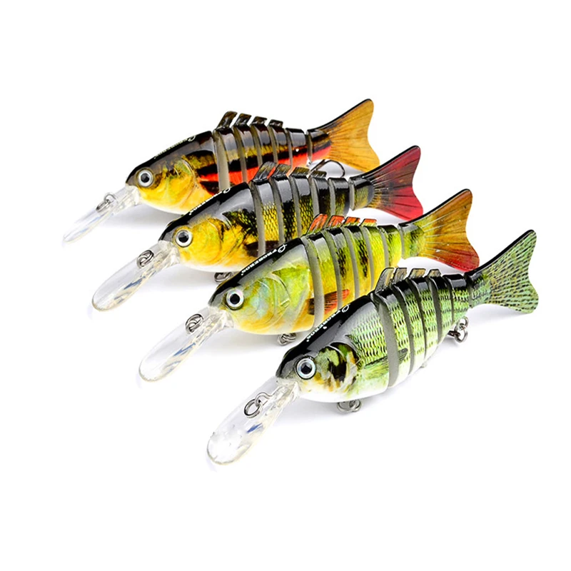 

1PC 11.2cm Classic Road Bait Plastic Bionic Bait 14g Road Bait Multi-section Fish bait HS-005 Four color New