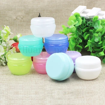 

100pcs 5g 10g 20g plastic bottle jars containers with transparent color for storage,more color cream tin for skin cream nail art