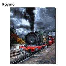 Сделай Сам Рисование по номерам локомотив Рисование Набор для рисования по номерам краски на холсте для дома настенные художественные картины 40x50 VA-0350