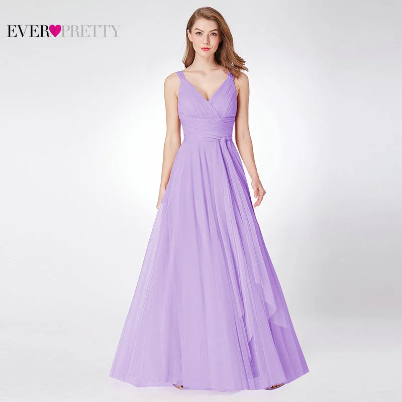 Burgundy Bridesmaid Dresses Wedding Ever Pretty New Summer 7 Styles Sparkle Blush Pink Wedding Guest Gowns Vestido Madrinha - Цвет: EP07303LV Tulle