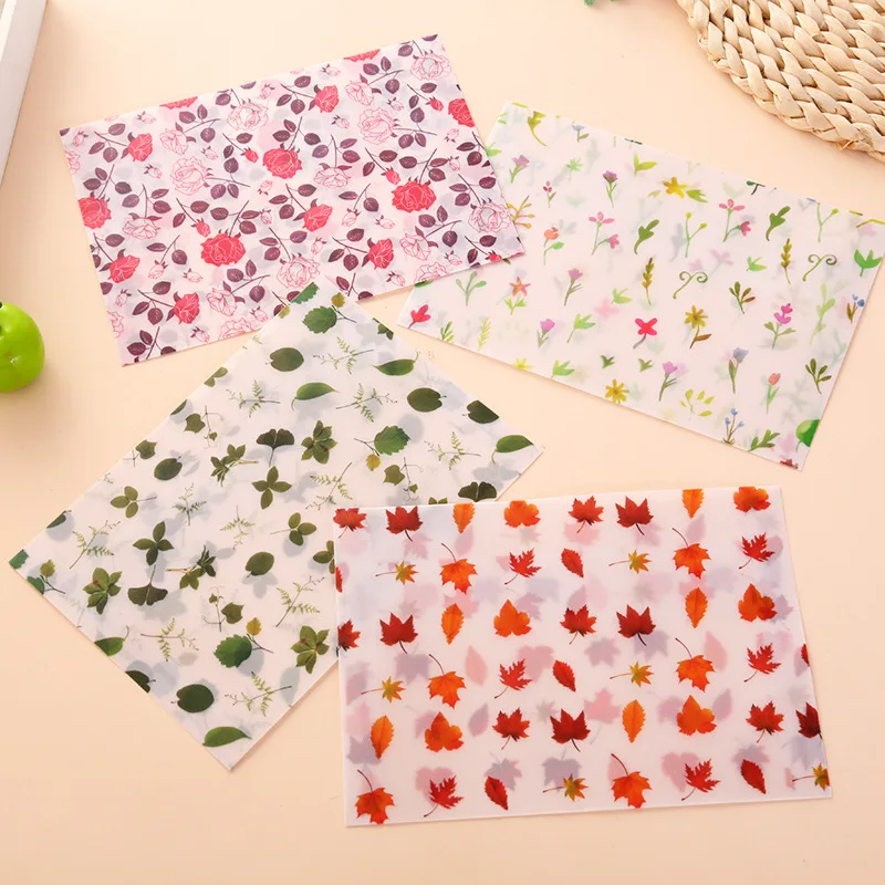 

Coloffice 4PCs Korean Floral Envelope Kawaii Girl Gift Envelope Small Fresh Students Stationery Office School Supplies 175*125m