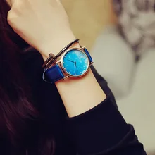 2016 ULZZANG New Fashion Simple Style Top Famous Luxury brand quartz watch Women casual Leather watches hot Clock Reloj mujeres