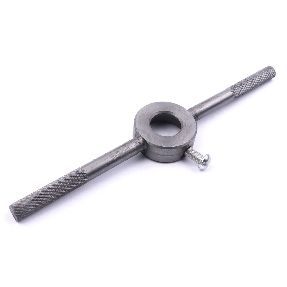 

1PCS Silver High Quality 20mm Die Wrench for M3.5-M6 High hardness Straight shank Die Wrench for metal Threading Tools
