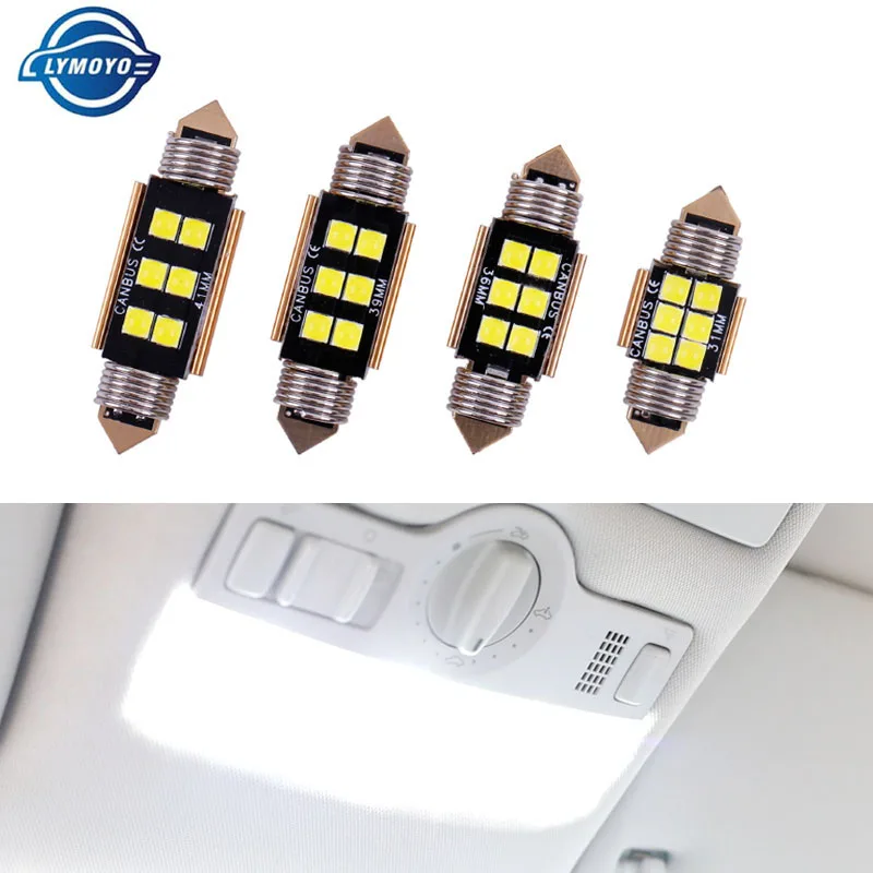 1 шт. светодиодный гирлянда C5W CANBUS 31 мм 36 39 41 5630 5730 6 SMD супер яркие лампы для чтения
