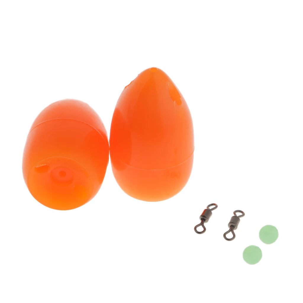 6pcs Floating Bombarda Float Long Distance Casting Lure Trout Pose Sbirolino 3.6g with Swivels, Beads