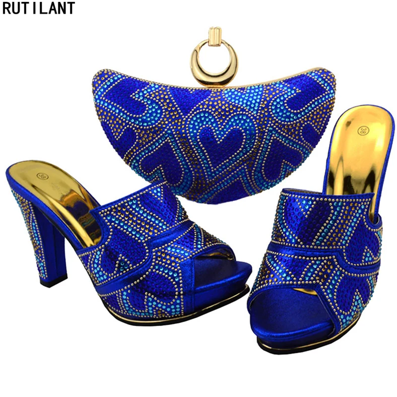 Assortis Italien Les Et Bleu Mariage Le Sac Couleur Correspondant fuchsia Chaussure Noir Ensemble or Avec Femmes Sacs Italiennes Africain rouge argent Royal De bleu Chaussures Pour w880AXq
