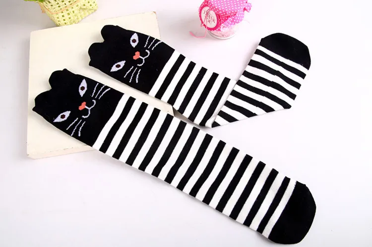 Cute Animal Socks Kids Girls Knee High Socks 3D Cartoon School Over Knee Long Socks Cotton Fox Cat Boys Leg Warmer 3-10Y