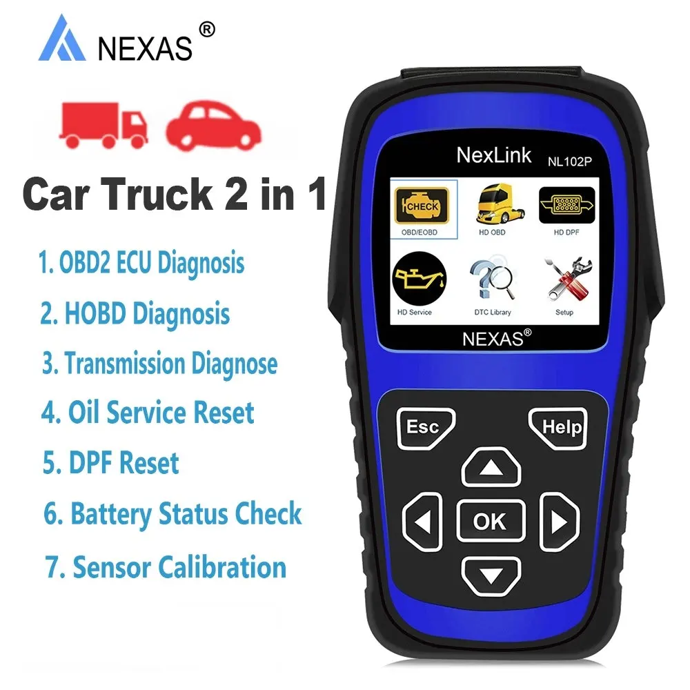 Диагностический сканер Nexas NL102P диагностический инструмент для тяжелых