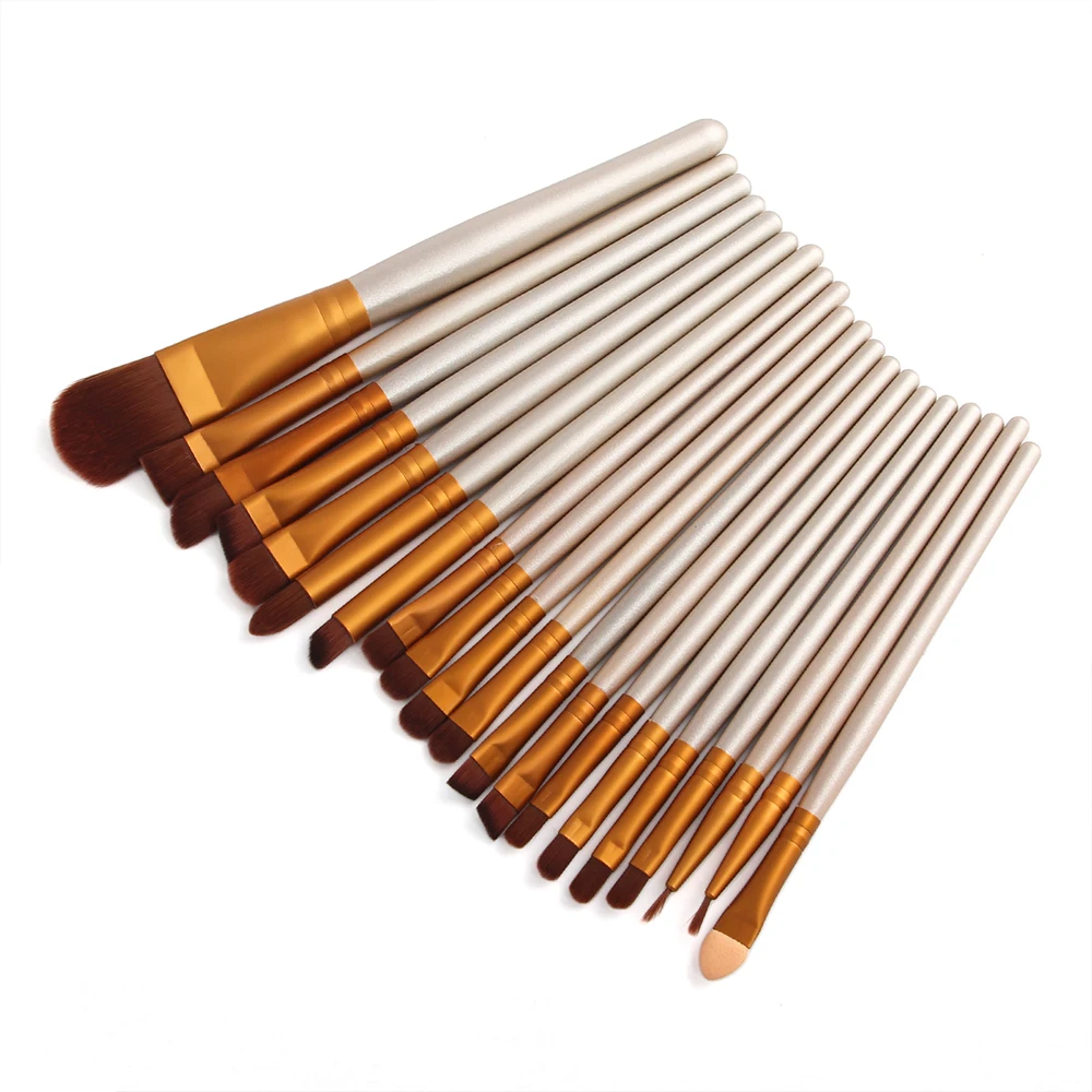 Professional 20 PcsSets Eye Shadow Foundation Eyebrow Lip Brush Make Up Brushes Cosmetic Tool Make Up Eye Brushes Set (9)