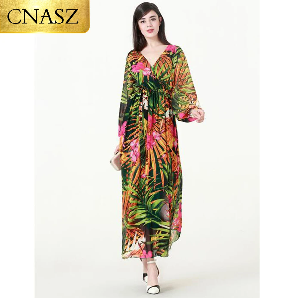 

Fashion Muslim Dress Abaya in Dubai Islamic Clothing For Women Muslim Abaya Jilbab Djellaba Robe Floral Print Dress