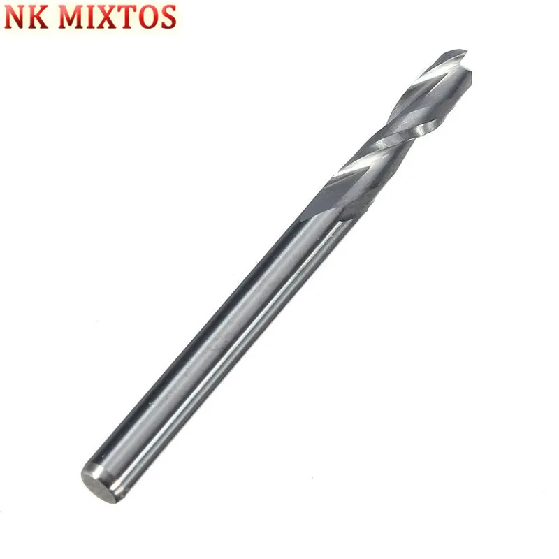 NK MIXTOS 1 шт. 1/8 'Ɖ 175 мм Карбид CNC двойные две флейты спиральные фрезы Концевая