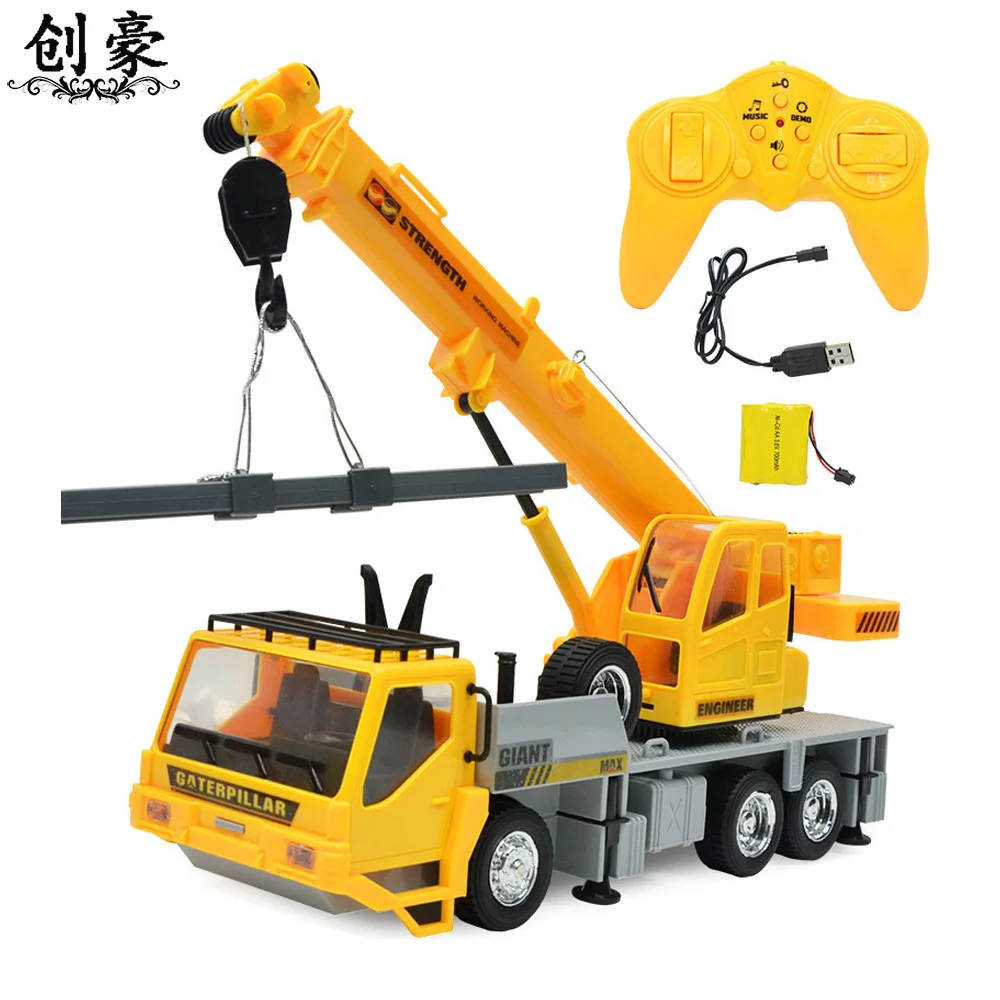 

Rc Hoist Crane Model Engineering Car Toys For Children Birthday Gift 4pcs 8 CH 3822 Plastic Remote Control Freight Elevator
