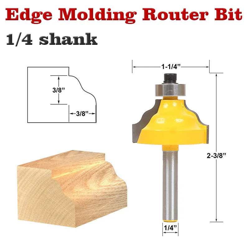 1pc Edge Molding Router Bit Set Ogee 1/4" Shank Woodworking Cutter