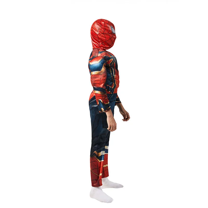 The Avengers The End Game «Человек-паук», детский мускульный костюм для косплея, костюм-комбинезон, костюм на Хэллоуин для детей
