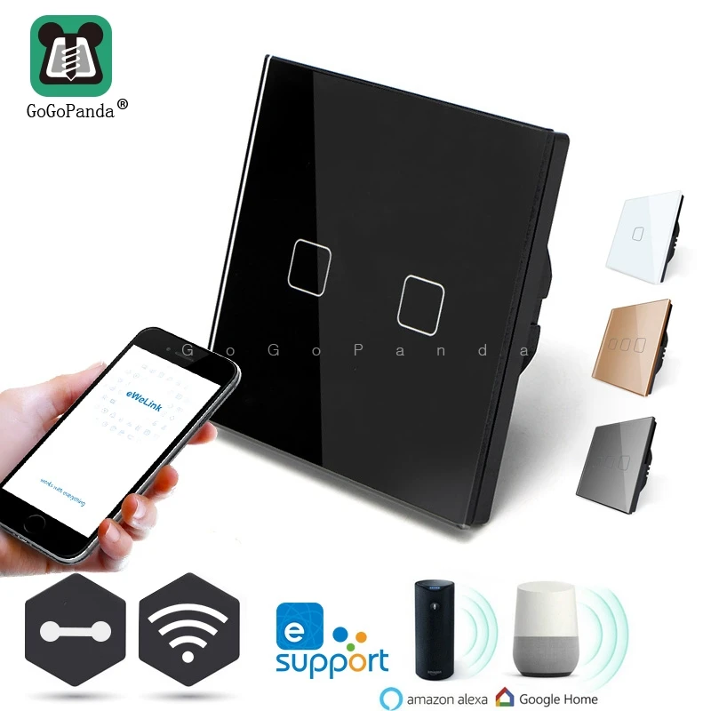  EU Standard 1 Way Wifi Remote Control Type Wall Light Controller Smart Home Automation Touch Switch - 32885985479