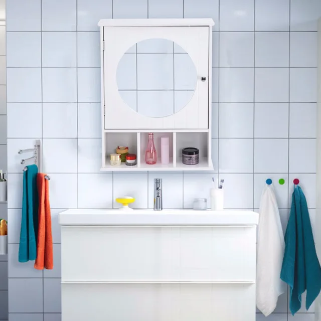 Giantex Bathroom Cabinet Mirror Door Wall Mount Storage Wood Shelf Giantex Bathroom Cabinet Mirror Door Wall Mount Storage Wood Shelf White Finish Modern Furniture Hw57015