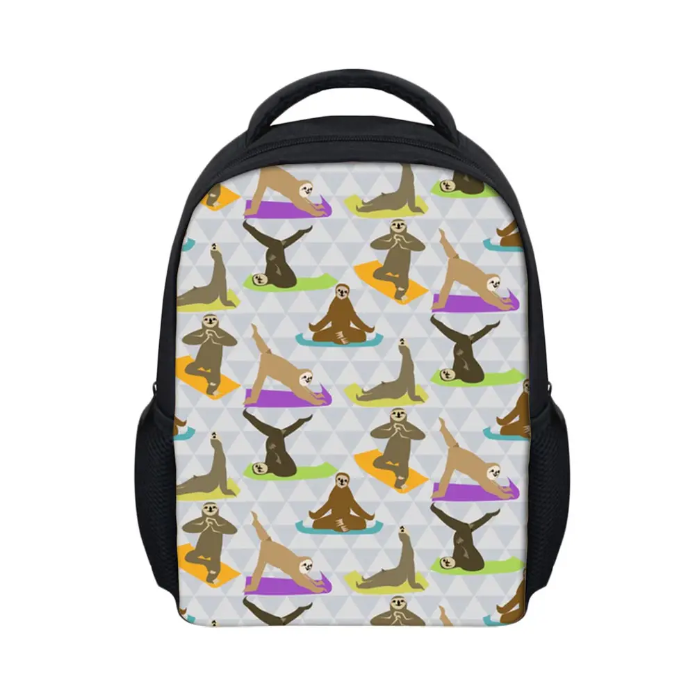 

NOISYDESIGNS Adorable Mini Backpack Kid Baby Bag Cute Yoga Sloths Print Backpack Kindergarten Children School Bag Satchel Custom