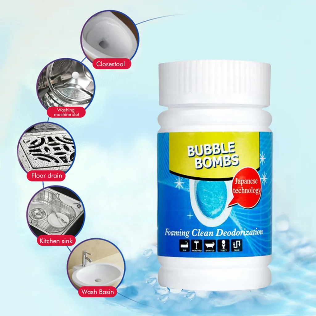 

Home Cleaning Fast Foaming Cleaner For Toilet Washing Machine Sink Pipeline Dredge Agent Toile clean up чистящее средство ##0