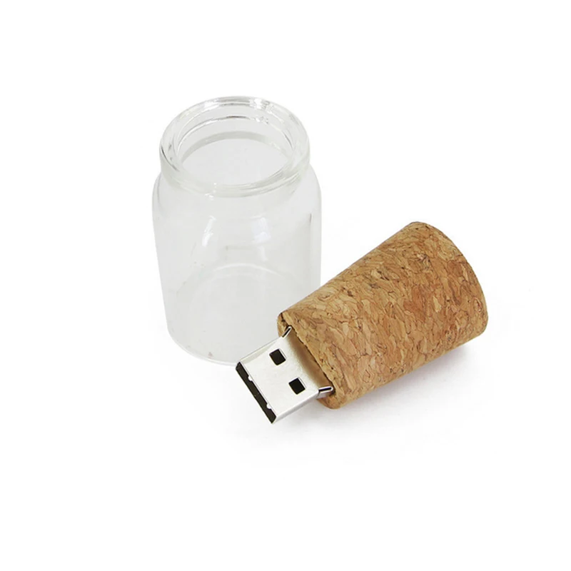 Флеш-накопитель, креативная стеклянная бутылка, usb флеш-накопитель, 4 ГБ, 8 ГБ, 16 ГБ, 32 ГБ, 64 ГБ, милая бутылка желаний, карта памяти, u-диск, флешка