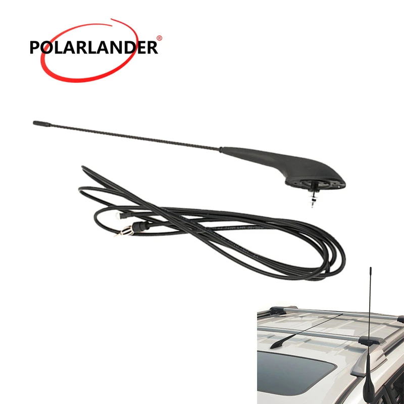 Car Stereo Radio Aerial Base Mount Rod Antenna Black for Antenna