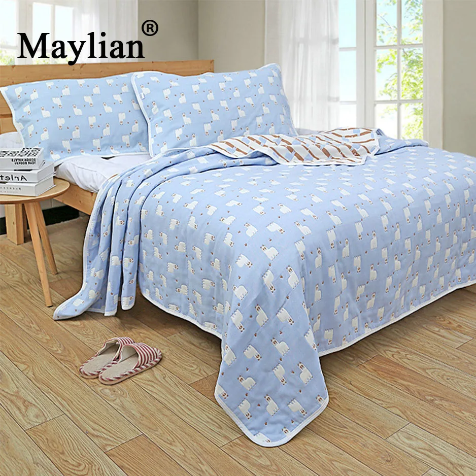 

12colors cartoon animals Pure Cotton Six-layer Gauze Jacquard Single Double Adult Summer four seasons Nap Blanket B9