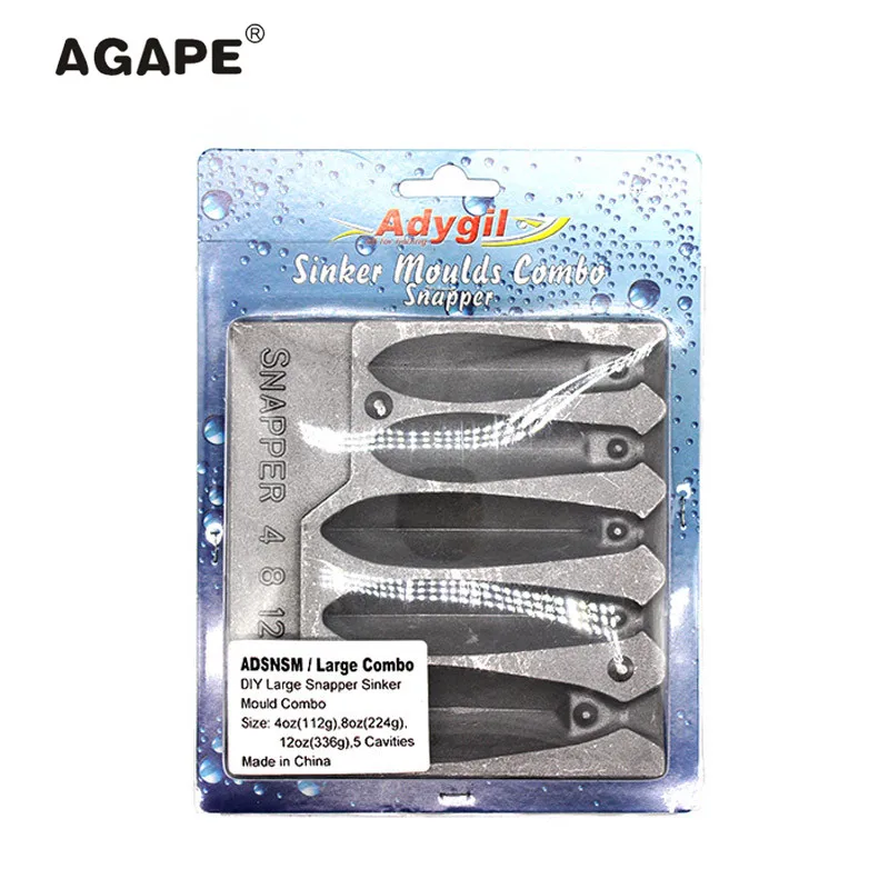 Agape DIY рыболовные снаппер грузило прессформы ADSNSM/большой комбо Snapper 112g 224g 336g 5